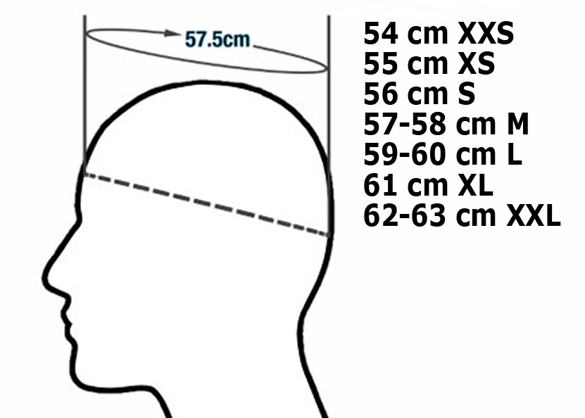 Guide des tailles casque N.Volo